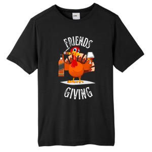 Happy Friendsgiving Turkey Friends Giving Funny Gift Tall Fusion ChromaSoft Performance T-Shirt