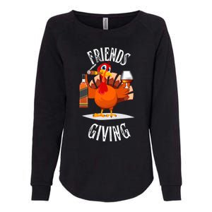 Happy Friendsgiving Turkey Friends Giving Funny Gift Womens California Wash Sweatshirt