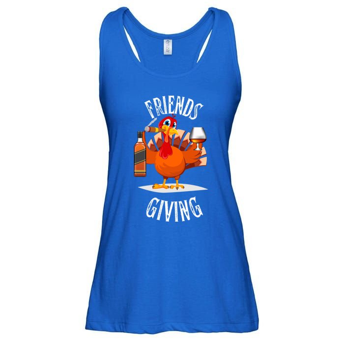 Happy Friendsgiving Turkey Friends Giving Funny Gift Ladies Essential Flowy Tank