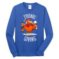 Happy Friendsgiving Turkey Friends Giving Funny Gift Tall Long Sleeve T-Shirt