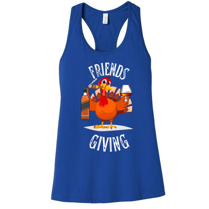 Happy Friendsgiving Turkey Friends Giving Funny Gift Women's Racerback Tank