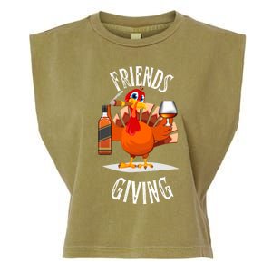 Happy Friendsgiving Turkey Friends Giving Funny Gift Garment-Dyed Women's Muscle Tee