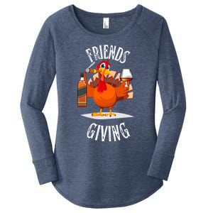 Happy Friendsgiving Turkey Friends Giving Funny Gift Women's Perfect Tri Tunic Long Sleeve Shirt