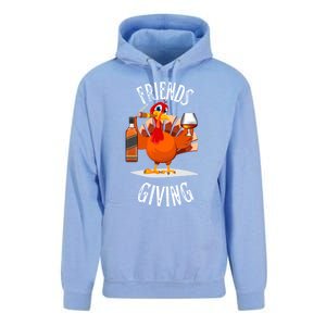 Happy Friendsgiving Turkey Friends Giving Funny Gift Unisex Surf Hoodie