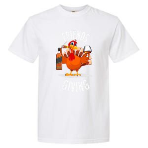 Happy Friendsgiving Turkey Friends Giving Funny Gift Garment-Dyed Heavyweight T-Shirt