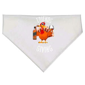 Happy Friendsgiving Turkey Friends Giving Funny Gift USA-Made Doggie Bandana