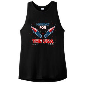 Hooray For The Usa Gift Ladies PosiCharge Tri-Blend Wicking Tank