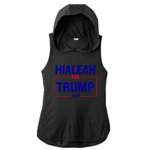 Hialeah For Trump 2024 Ladies PosiCharge Tri-Blend Wicking Draft Hoodie Tank