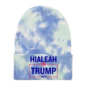 Hialeah For Trump 2024 Tie Dye 12in Knit Beanie