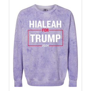 Hialeah For Trump 2024 Colorblast Crewneck Sweatshirt