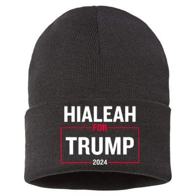 Hialeah For Trump 2024 Sustainable Knit Beanie