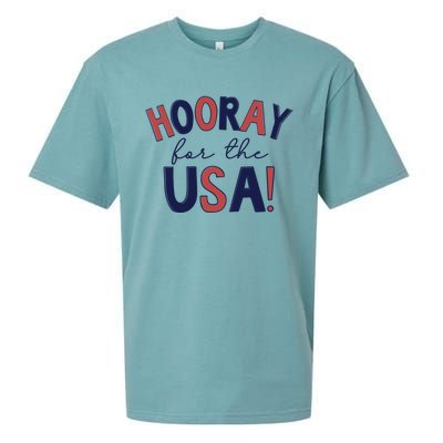 Hooray For The Usa Cute 4th Of July Funny Gift Sueded Cloud Jersey T-Shirt