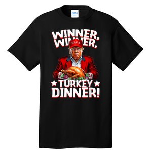 Humor Funny Trump Winner Winner Turkey Dinner Thanksgiving Tall T-Shirt