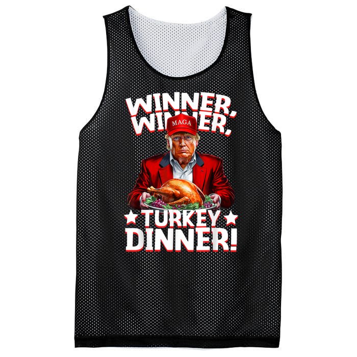 Humor Funny Trump Winner Winner Turkey Dinner Thanksgiving Mesh Reversible Basketball Jersey Tank