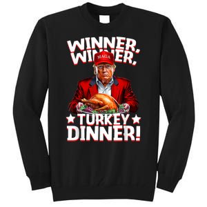 Humor Funny Trump Winner Winner Turkey Dinner Thanksgiving Tall Sweatshirt