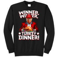 Humor Funny Trump Winner Winner Turkey Dinner Thanksgiving Tall Sweatshirt