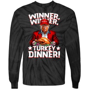 Humor Funny Trump Winner Winner Turkey Dinner Thanksgiving Tie-Dye Long Sleeve Shirt