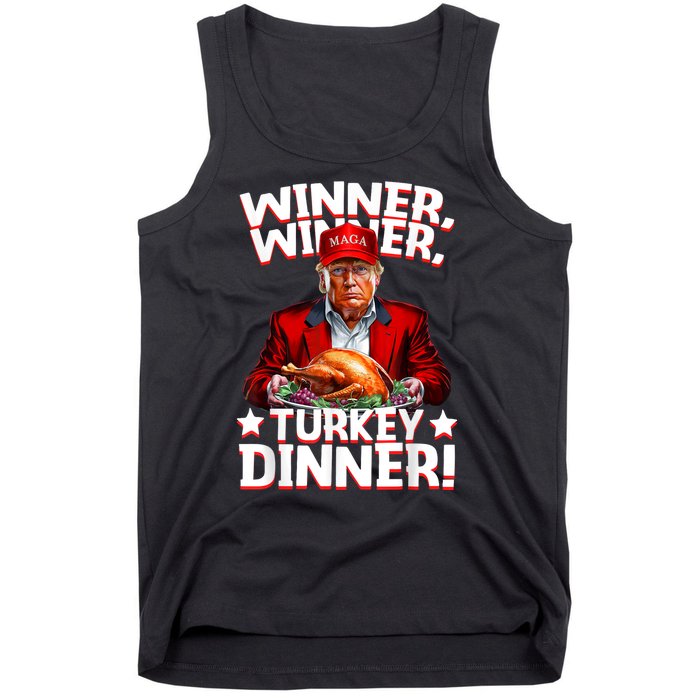 Humor Funny Trump Winner Winner Turkey Dinner Thanksgiving Tank Top