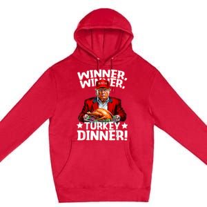 Humor Funny Trump Winner Winner Turkey Dinner Thanksgiving Premium Pullover Hoodie