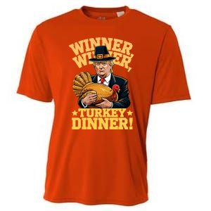 Humor Funny Trump Winner Winner Turkey Dinner Thanksgiving Gift Cooling Performance Crew T-Shirt