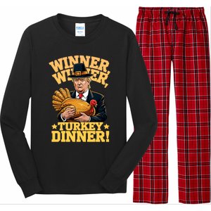 Humor Funny Trump Winner Winner Turkey Dinner Thanksgiving Gift Long Sleeve Pajama Set