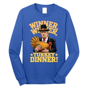 Humor Funny Trump Winner Winner Turkey Dinner Thanksgiving Gift Long Sleeve Shirt