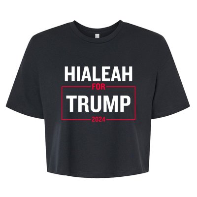 Hialeah For Trump 2024 Bella+Canvas Jersey Crop Tee