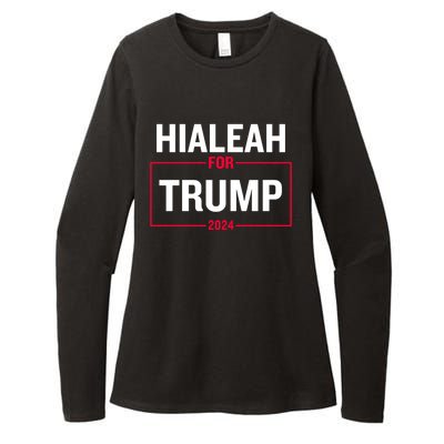 Hialeah For Trump 2024 Womens CVC Long Sleeve Shirt