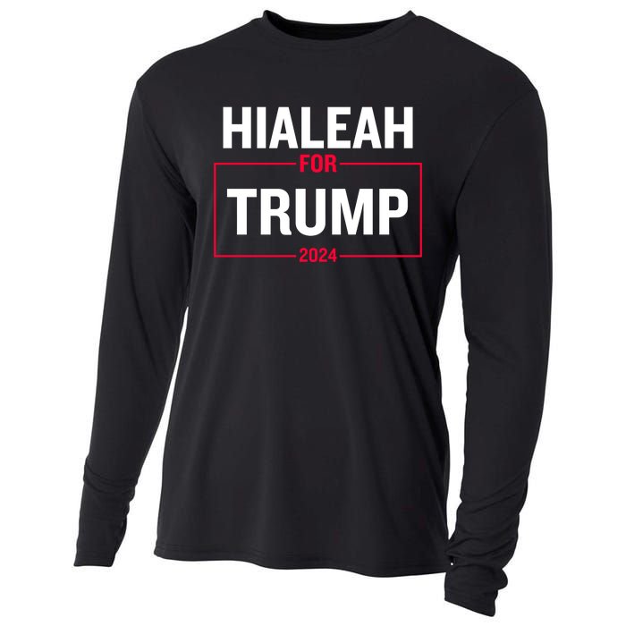 Hialeah For Trump 2024 Cooling Performance Long Sleeve Crew