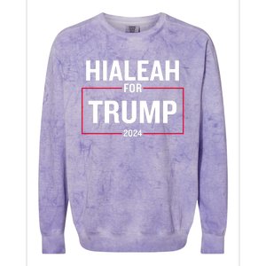 Hialeah For Trump 2024 Colorblast Crewneck Sweatshirt