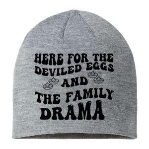 Here For The Deviled Eggs And The Family Drama Sustainable Beanie