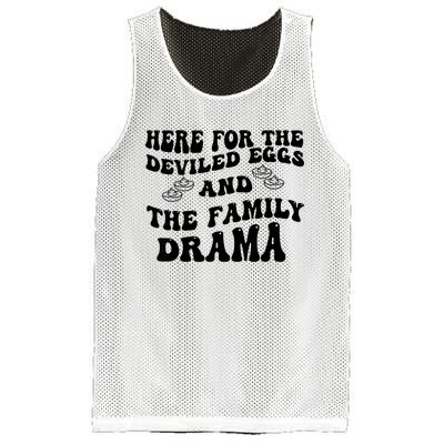 Here For The Deviled Eggs And The Family Drama Mesh Reversible Basketball Jersey Tank