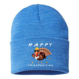 Happy Friendsgiving Turkey Friends Giving Funny Gift Sustainable Knit Beanie