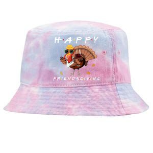 Happy Friendsgiving Turkey Friends Giving Funny Gift Tie-Dyed Bucket Hat