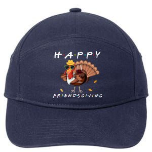 Happy Friendsgiving Turkey Friends Giving Funny Gift 7-Panel Snapback Hat