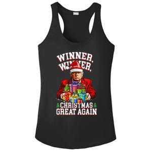 Humor Funny Trump Winner Winner Christmas Great Again Win Ladies PosiCharge Competitor Racerback Tank