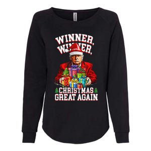 Humor Funny Trump Winner Winner Christmas Great Again Win Womens California Wash Sweatshirt