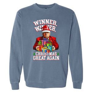 Humor Funny Trump Winner Winner Christmas Great Again Win Garment-Dyed Sweatshirt