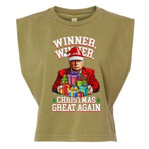 Humor Funny Trump Winner Winner Christmas Great Again Win Garment-Dyed Women's Muscle Tee