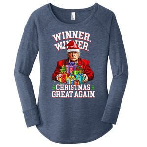 Humor Funny Trump Winner Winner Christmas Great Again Win Women's Perfect Tri Tunic Long Sleeve Shirt