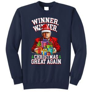 Humor Funny Trump Winner Winner Christmas Great Again Win Tall Sweatshirt