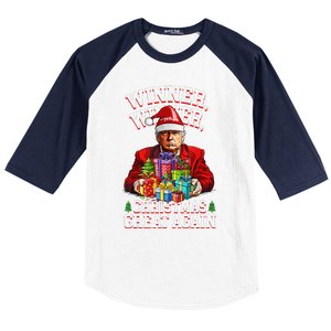 Humor Funny Trump Winner Winner Christmas Great Again Win Baseball Sleeve Shirt