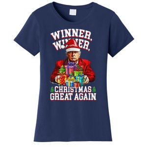 Humor Funny Trump Winner Winner Christmas Great Again Win Women's T-Shirt