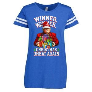 Humor Funny Trump Winner Winner Christmas Great Again Win Enza Ladies Jersey Football T-Shirt