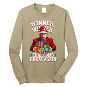 Humor Funny Trump Winner Winner Christmas Great Again Win Long Sleeve Shirt