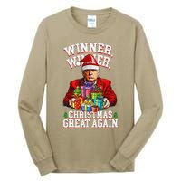 Humor Funny Trump Winner Winner Christmas Great Again Win Tall Long Sleeve T-Shirt