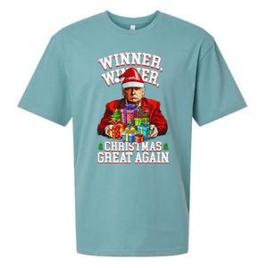 Humor Funny Trump Winner Winner Christmas Great Again Win Sueded Cloud Jersey T-Shirt