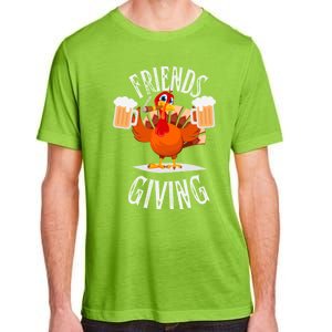 Happy Friendsgiving Turkey Friends Giving Funny Thanksgiving Gift Adult ChromaSoft Performance T-Shirt