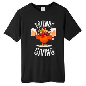 Happy Friendsgiving Turkey Friends Giving Funny Thanksgiving Gift Tall Fusion ChromaSoft Performance T-Shirt