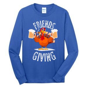 Happy Friendsgiving Turkey Friends Giving Funny Thanksgiving Gift Tall Long Sleeve T-Shirt